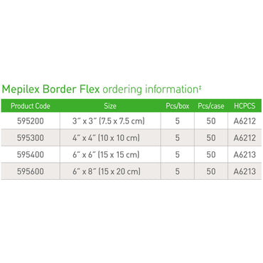 Mepilex® Border Flex Foam Dressing 4 X 4 Inch With Border Film Backing Silicone Adhesive Square Sterile (1114380_CS)