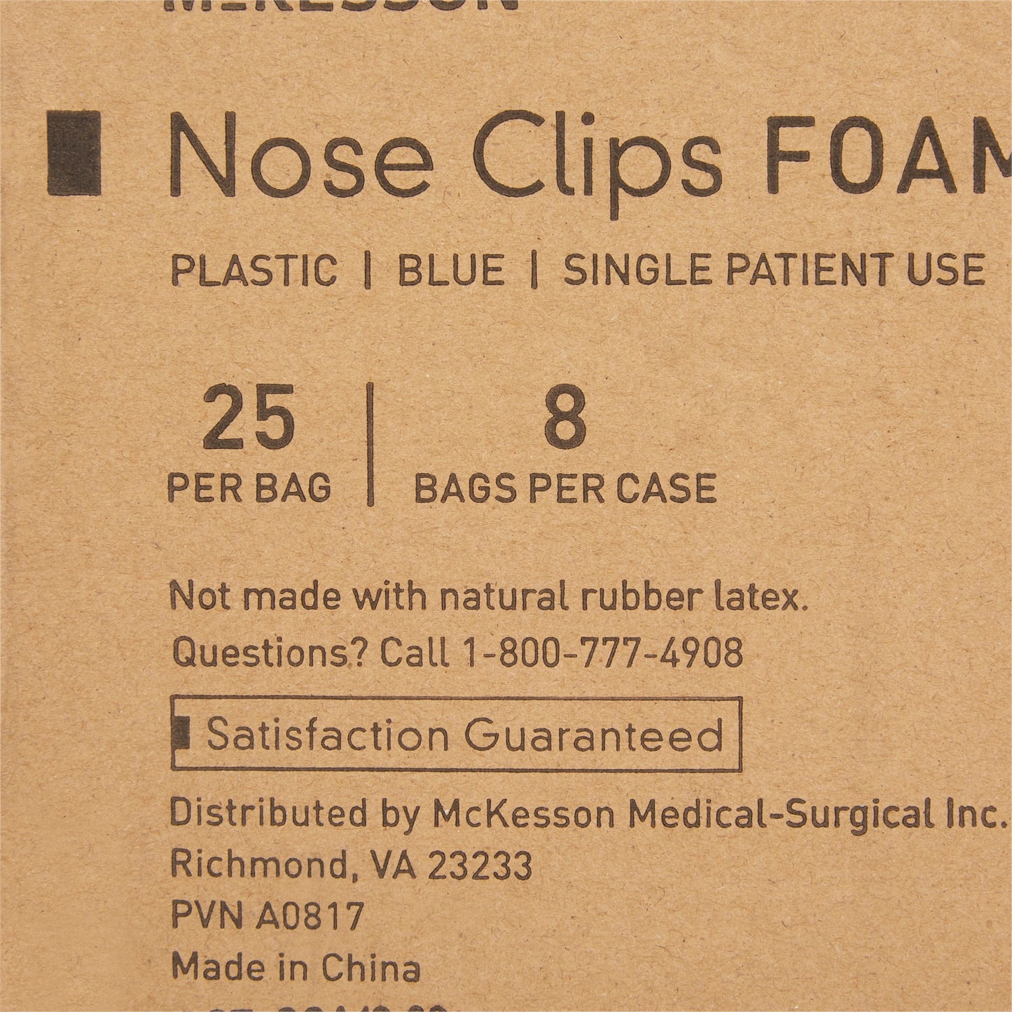 McKesson Nose Clip Foam, Disposable, Blue Plastic For Spirometer (1088134_CS)