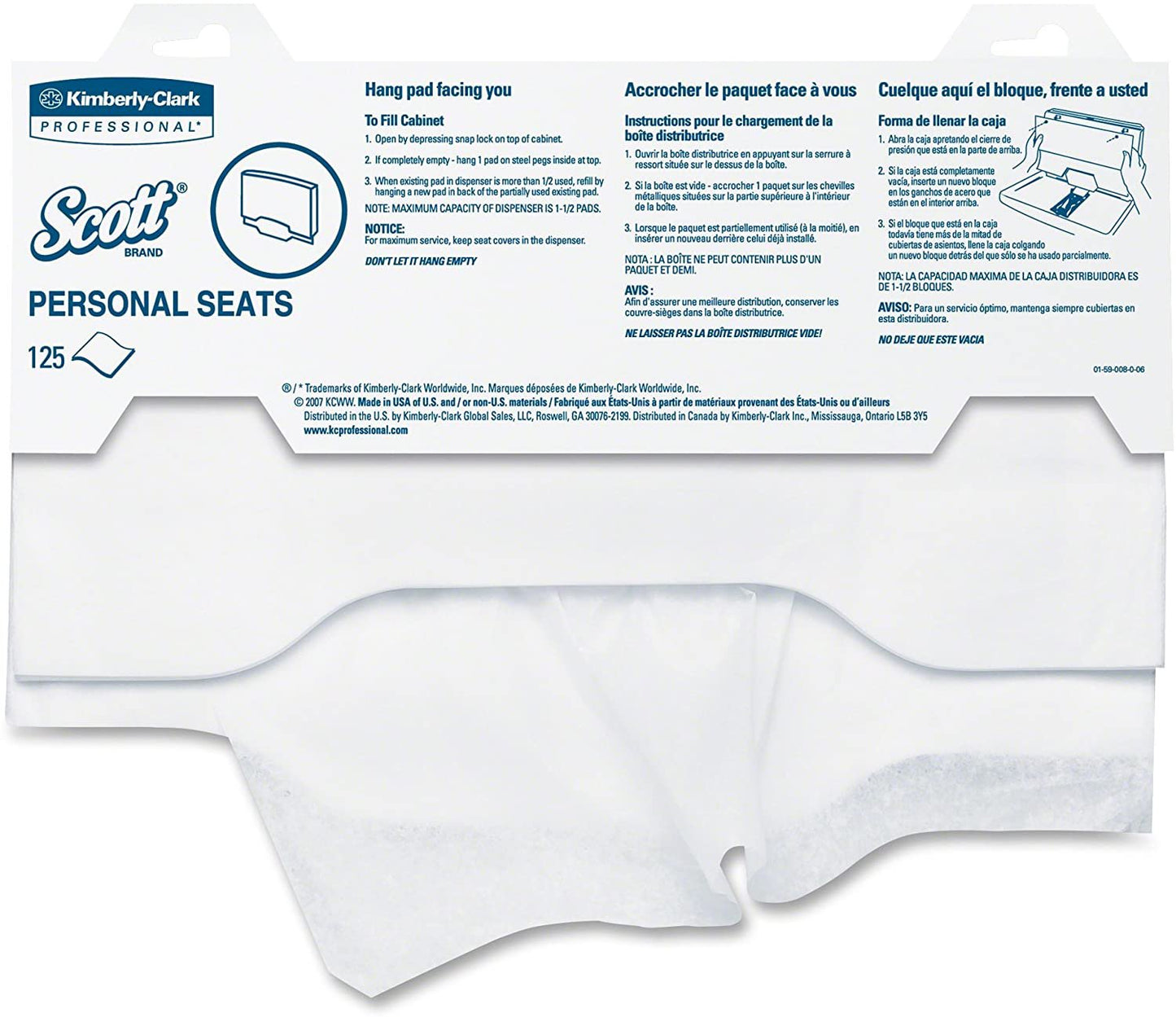 Scott® Personal Seats Toilet Seat Cover 15 X 18 Inch (628337_CS)