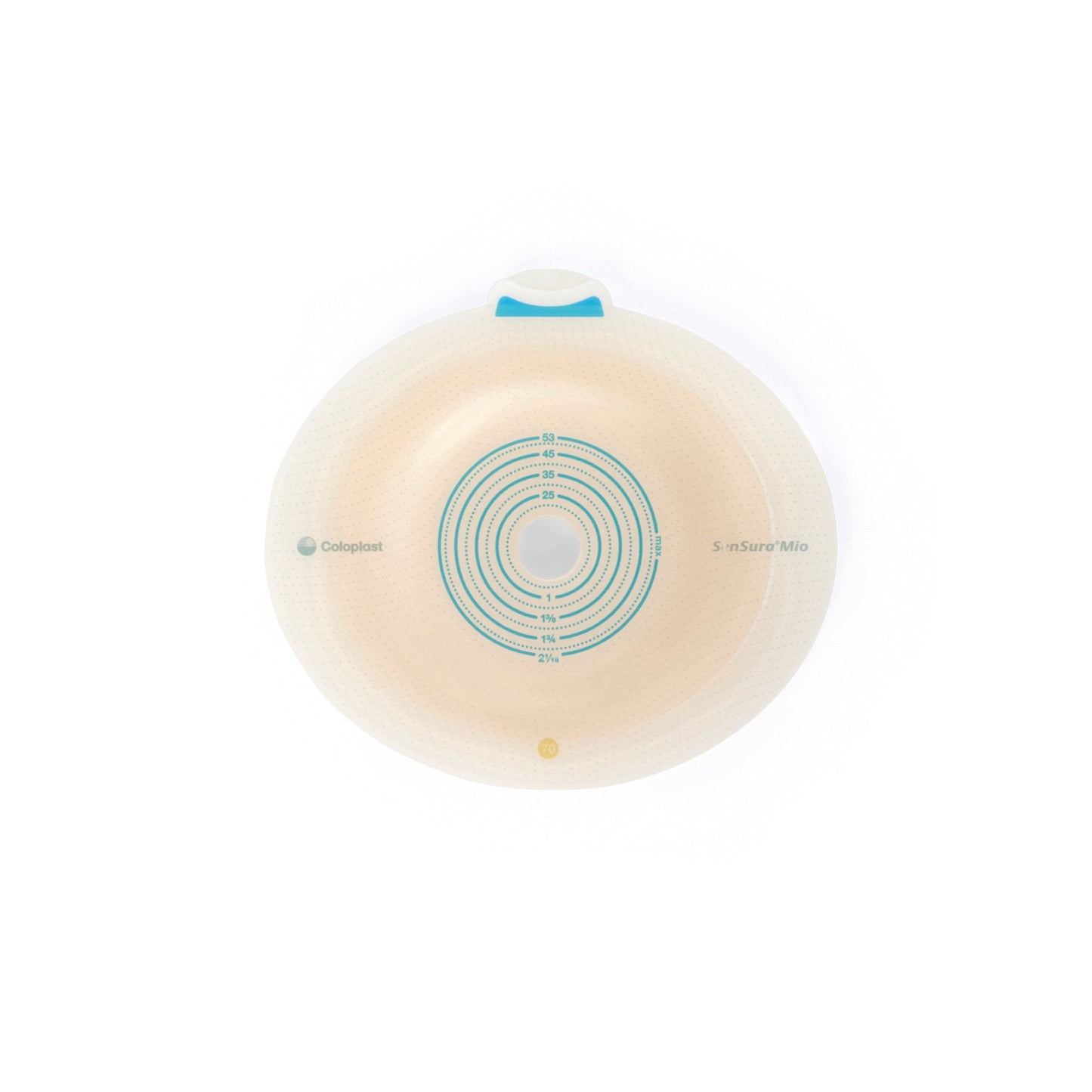 SenSura® Mio Click Ostomy Barrier Trim to Fit, Extended Wear Elastic Adhesive 70 mm Flange Yellow Code System 9/16 to 2 Inch Opening (1001907_BX)