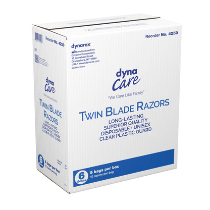 dyna Care Personal Razor Single Edge Twin Blade NonSterile Disposable (826659_CS)