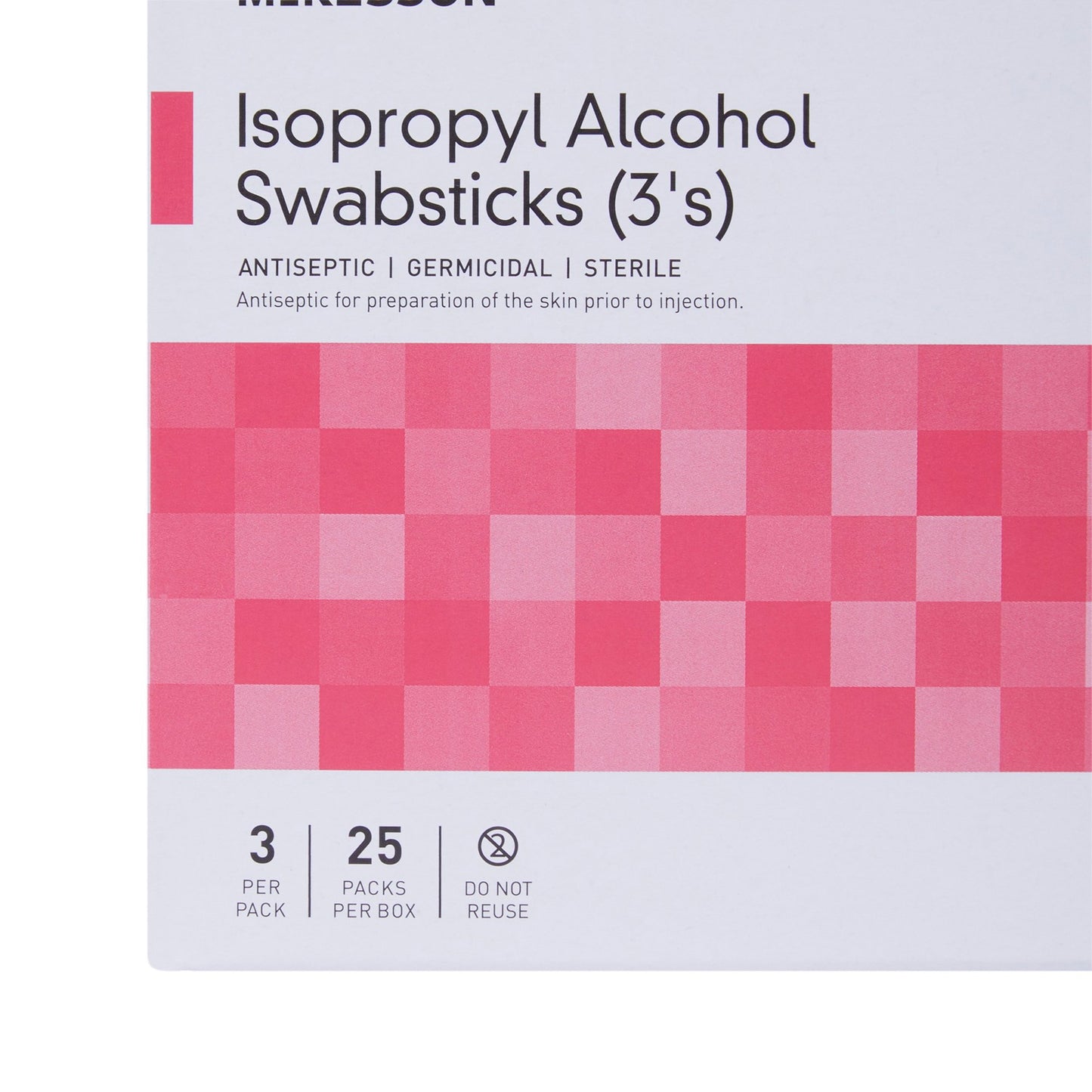 McKesson Impregnated Swabstick 70% Strength Isopropyl Alcohol Individual Packet Sterile (854754_CS)