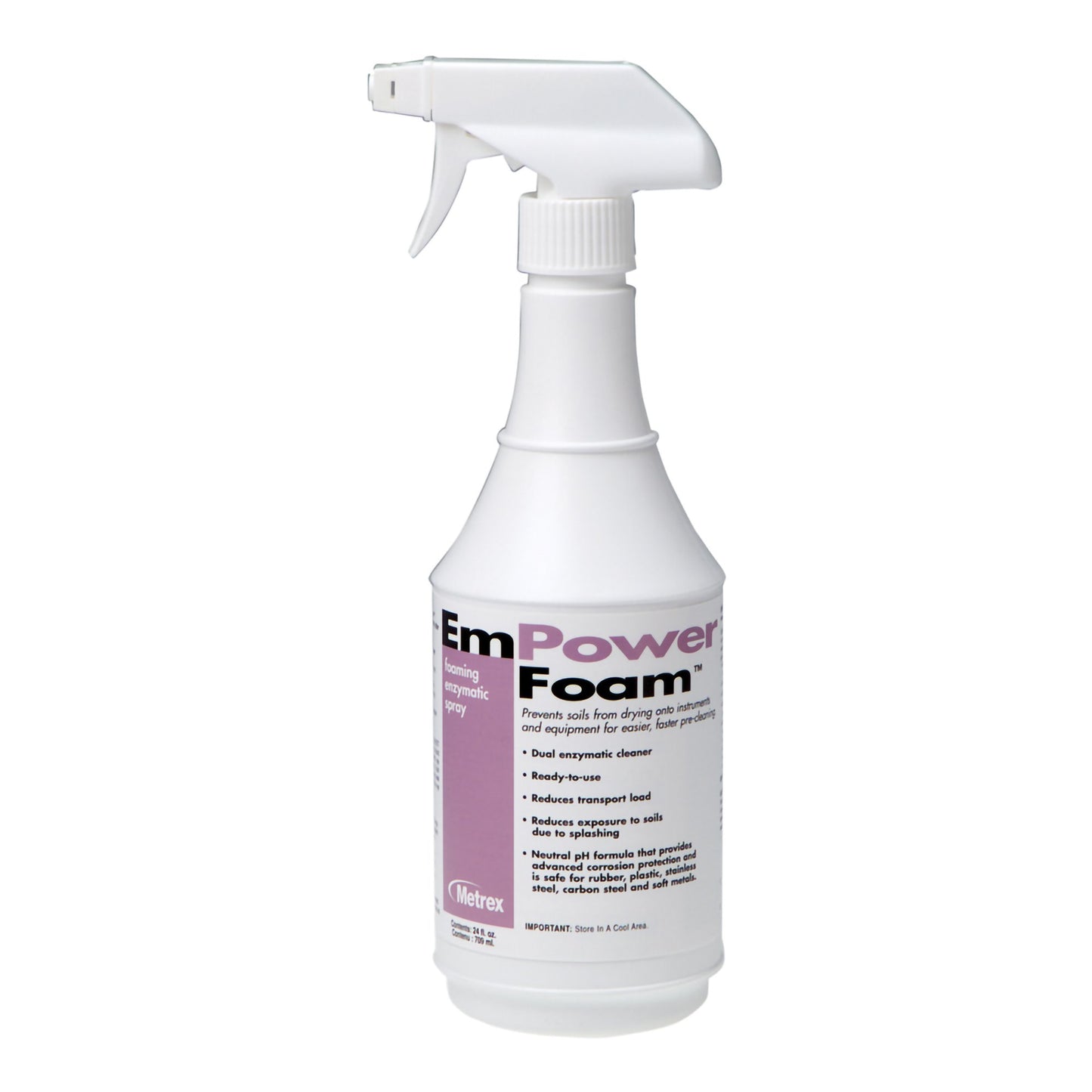 EmPower® Foam™ Dual Enzymatic Instrument Detergent Foam RTU 24 oz. Spray Bottle Unscented (459650_EA)