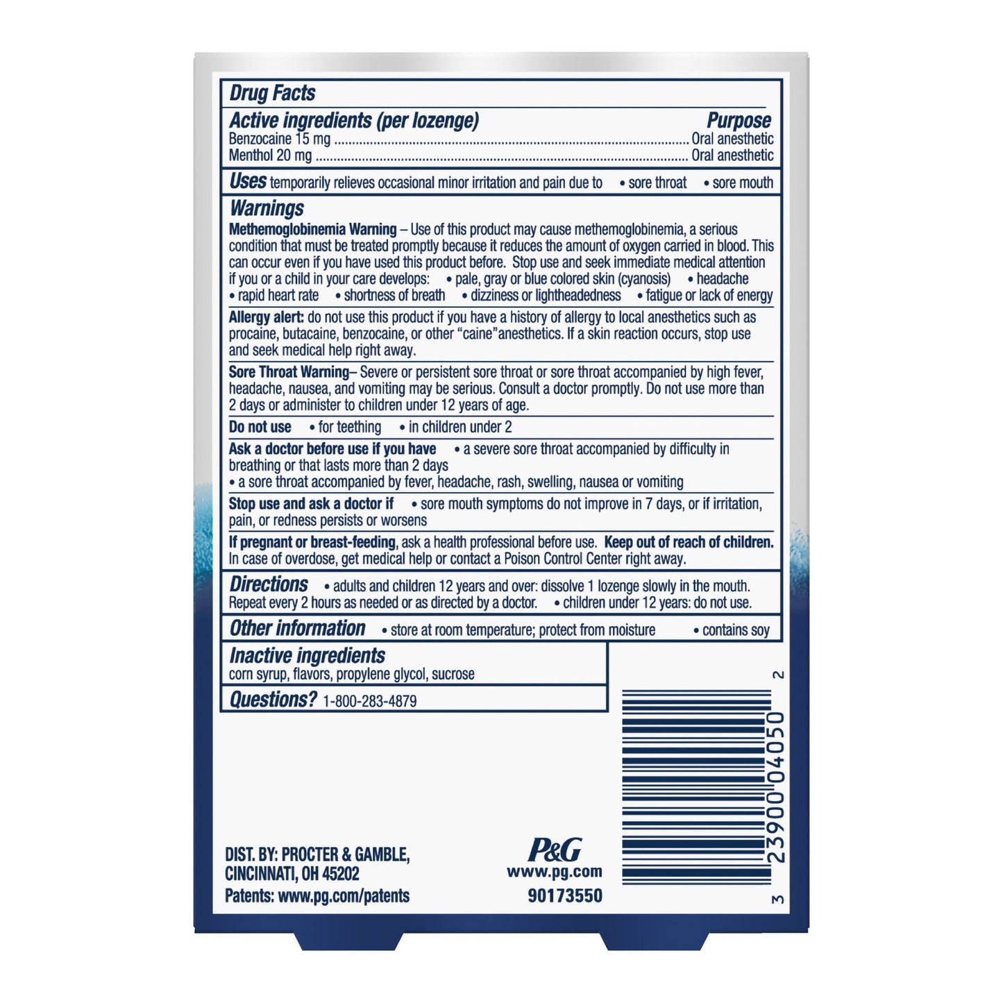 Vicks® VapoCOOL™ Sore Throat Relief Lozenge (1229275_CT)