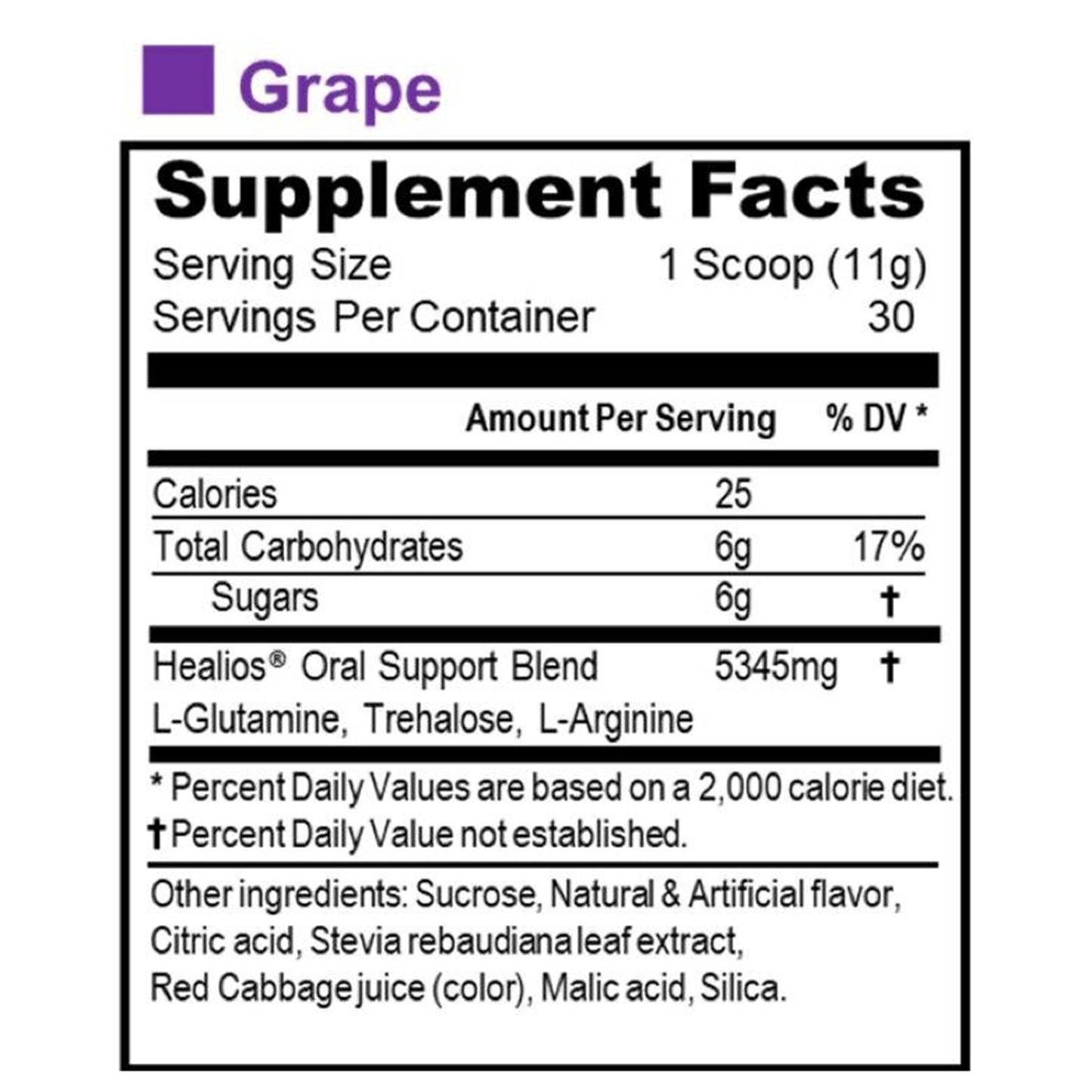 Healios® Oral Supplement Grape Flavor Powder 11.64 oz. Jar (1218418_CS)
