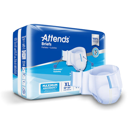 Attends® Unisex Incontinence Brief X-Large Disposable Heavy Absorbency (959160_BG)