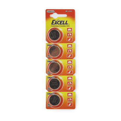 Excell Lithium Battery CR2032 Coin Cell 3V Disposable 1 Pack (1134499_EA)