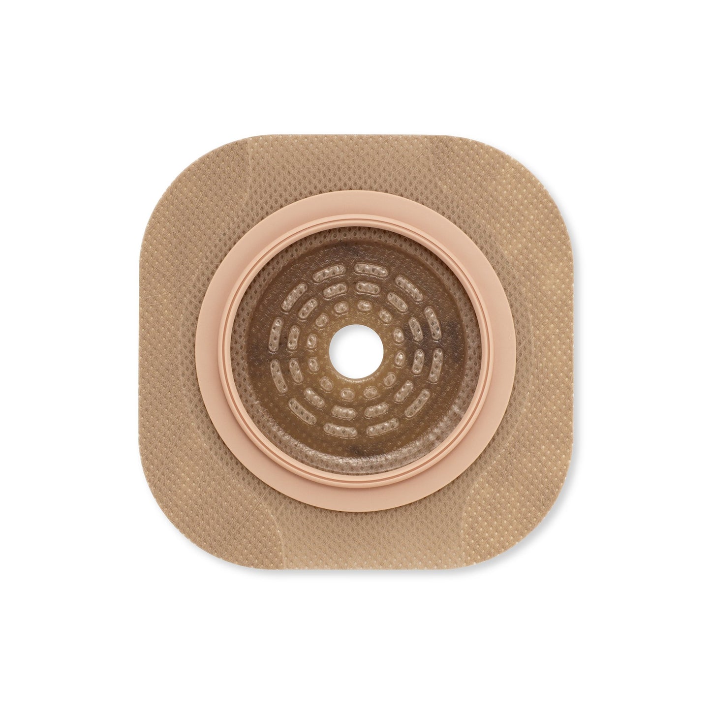 New Image™ Flat CeraPlus™ Ostomy Barrier Precut, Extended Wear Adhesive Tape Borders 1-3/4 Inch Flange Green Code 1-1/8 Inch Opening (1195894_BX)