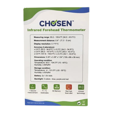 Chosen™ Non-Contact Skin Surface Thermometer Infrared Skin Probe Handheld (1249931_EA)