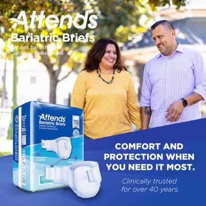 Attends® Bariatric Unisex Adult Incontinence Brief 2X-Large Disposable Heavy Absorbency (950227_CS)