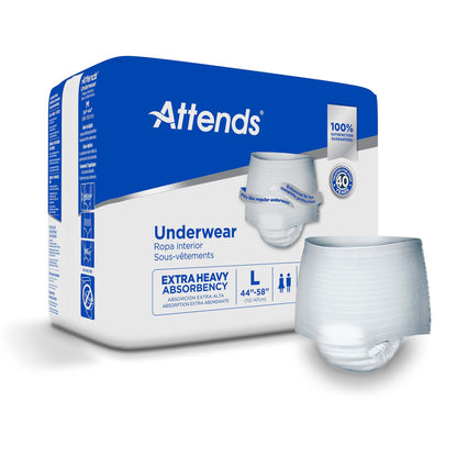 Attends® Care Unisex Adult Absorbent Underwear Pull On with Tear Away Seams Large Disposable Heavy Absorbency (771657_CS)