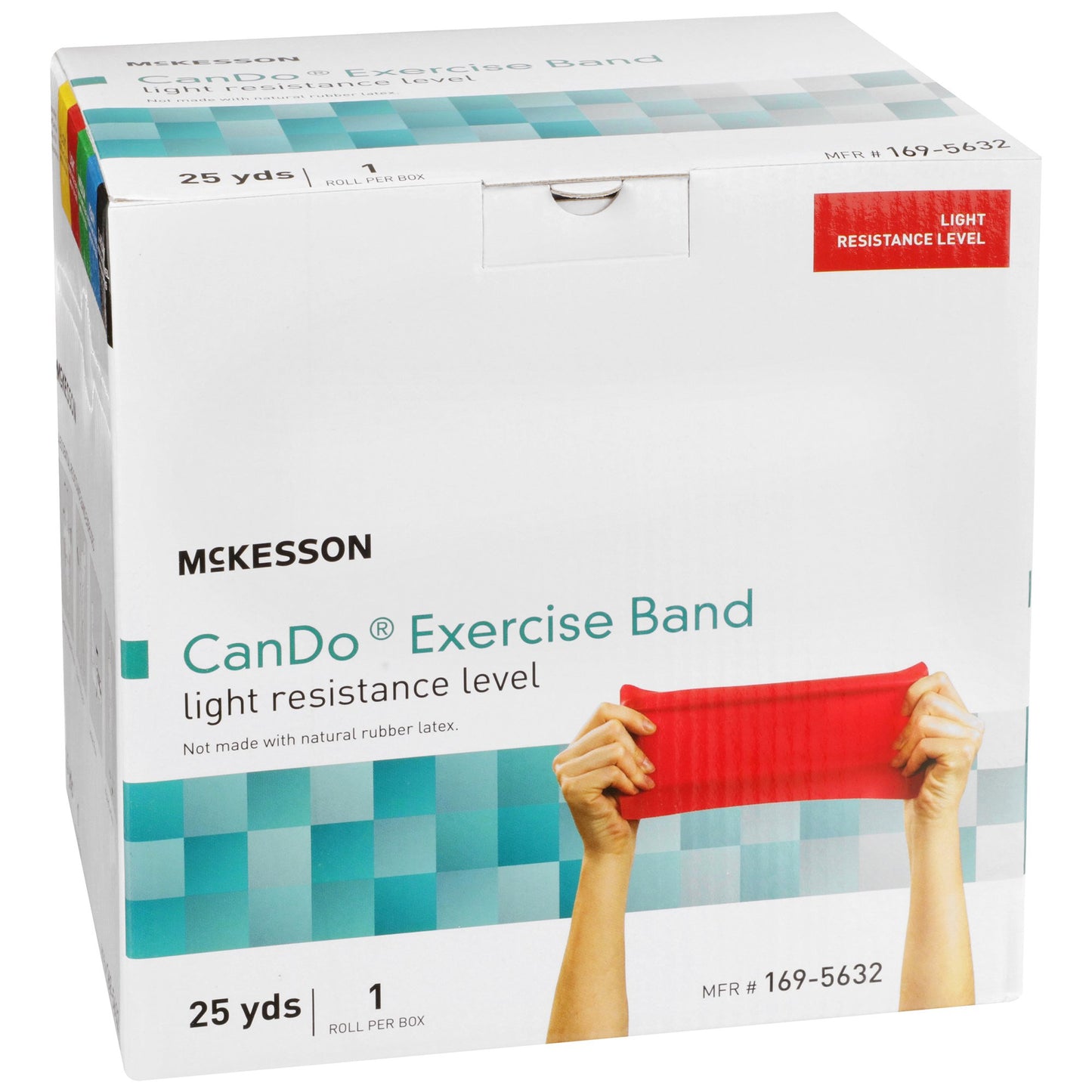 McKesson CanDo® Exercise Resistance Band Red 5 Inch X 25 Yard Light Resistance (1073316_EA)