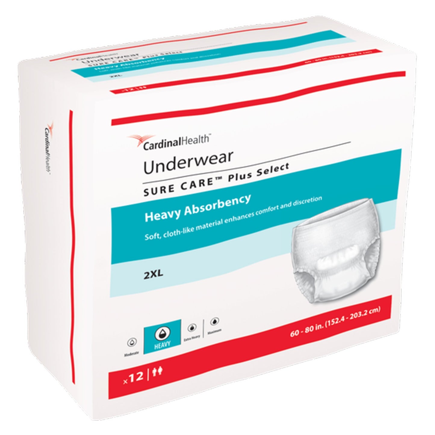 Sure Care™ Plus Select Unisex Adult Absorbent Underwear Pull On with Tear Away Seams 2X-Large Disposable Heavy Absorbency (1117514_CS)