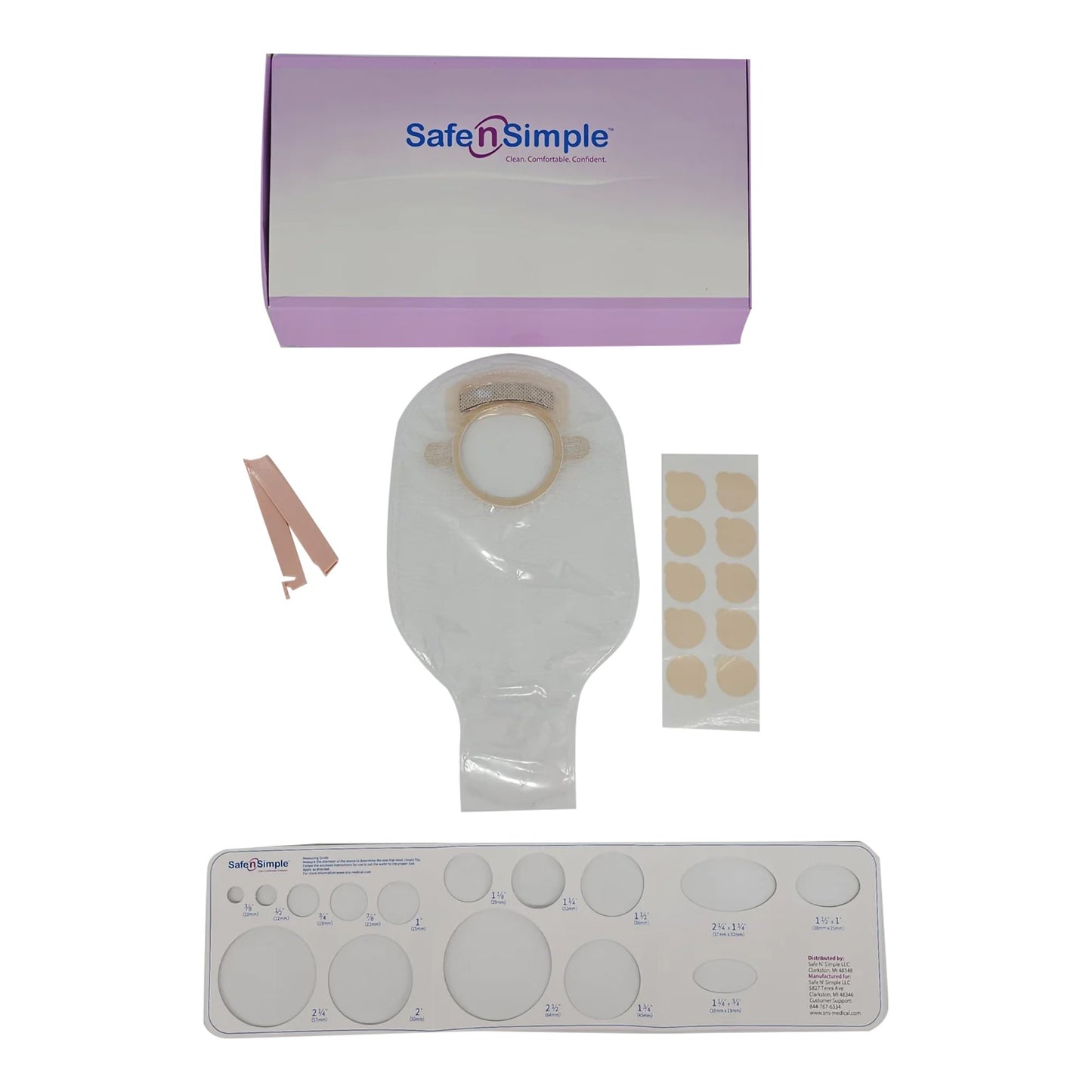 Safe n Simple™ Ostomy Pouch Two-Piece System 12 Inch Length Without Barrier Drainable (1242507_BX)