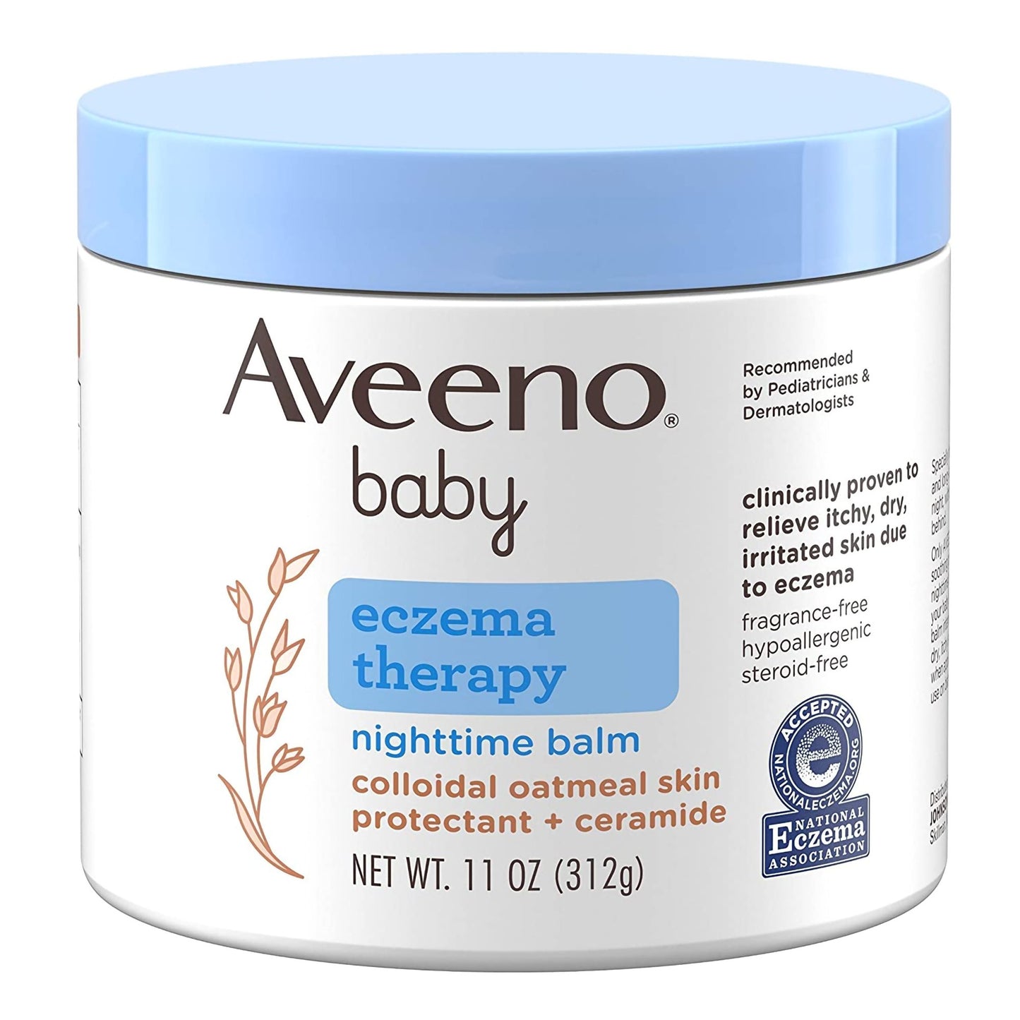 Aveeno® Baby Eczema Therapy Nighttime Balm Eczema Cream 11 oz. Jar Unscented Ointment (1228855_EA)