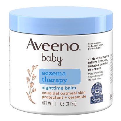Aveeno® Baby Eczema Therapy Nighttime Balm Eczema Cream 11 oz. Jar Unscented Ointment (1228855_EA)