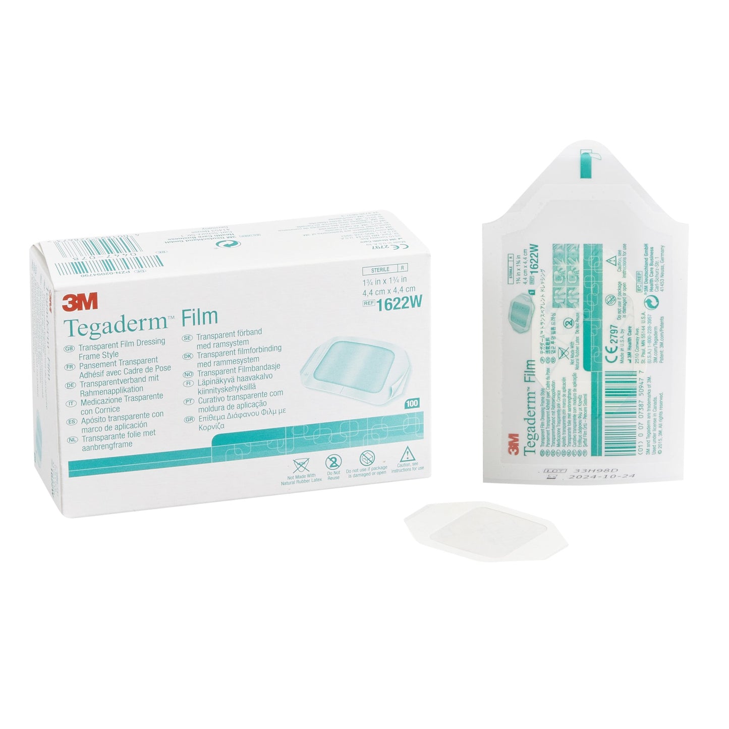 3M™ Tegaderm™ Transparent Film Dressing 1-3/4 X 1-3/4 Inch Frame Style Delivery Rectangle Sterile (264435_CS)