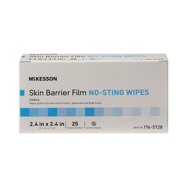 McKesson No Sting Skin Barrier Wipe 75 to 100% Strength Hexamethyldisiloxane Individual Packet Sterile (1088820_BX)