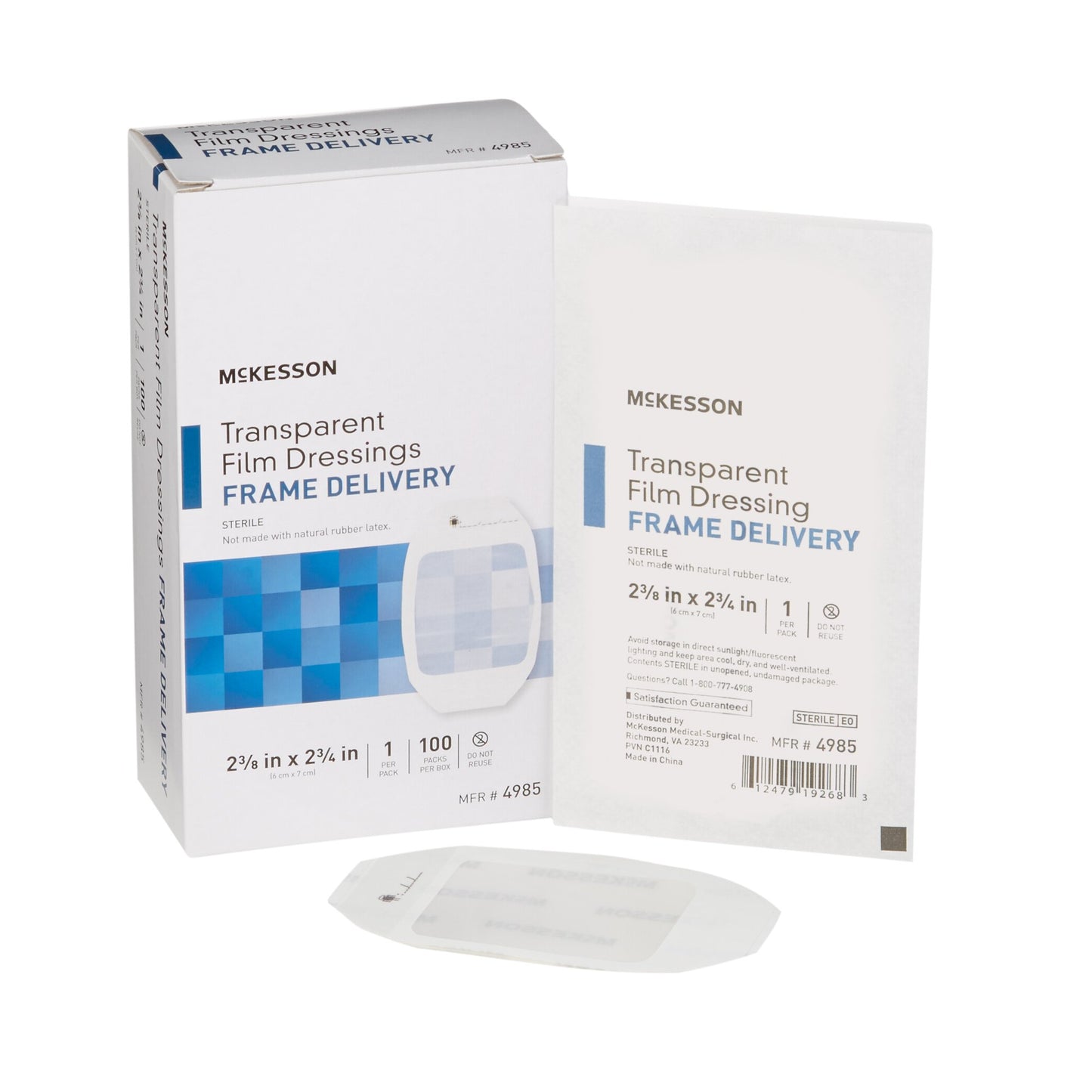 McKesson Transparent Film Dressing 2-3/8 X 2-3/4 Inch Frame Style Delivery Octagon Sterile (886408_EA)