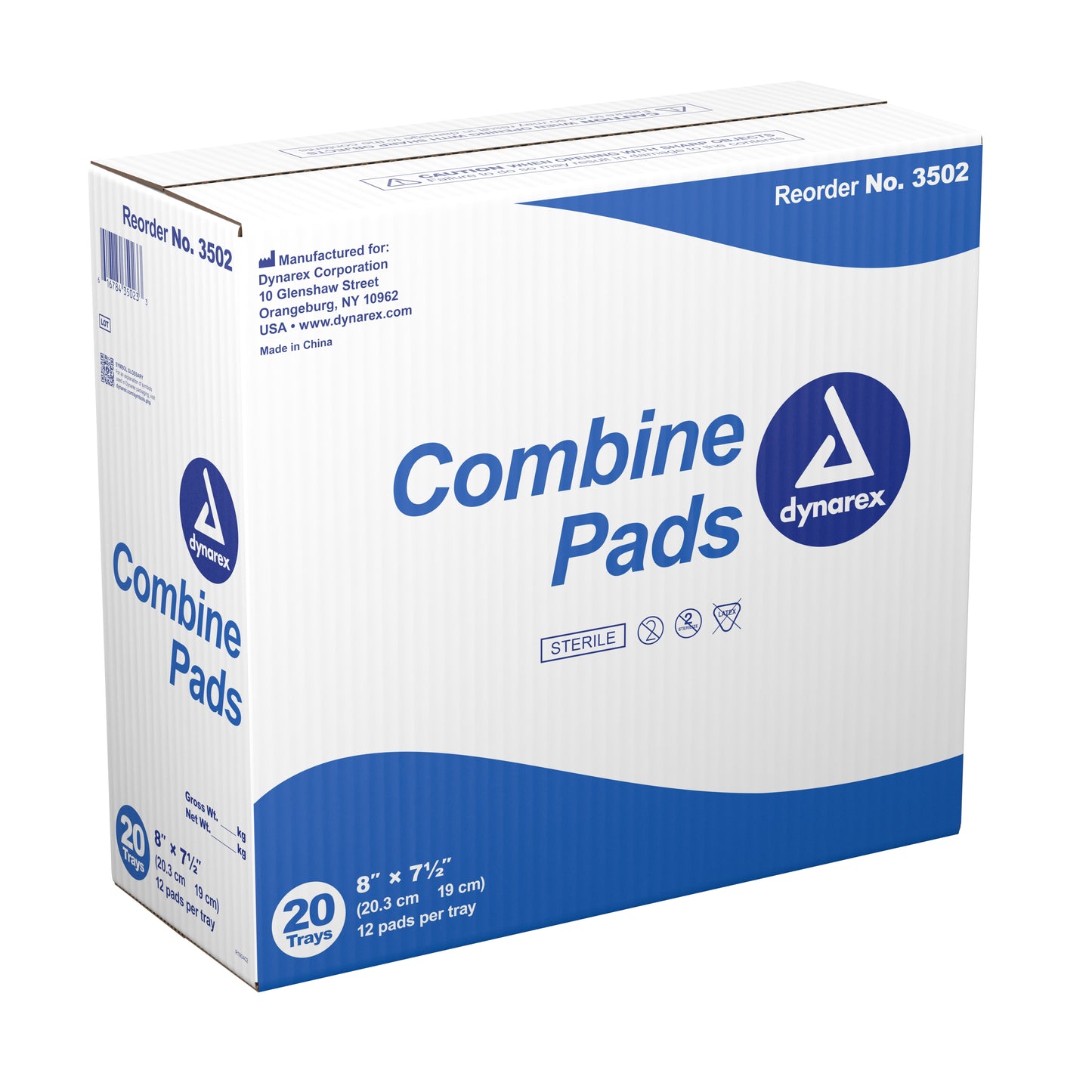 Dynarex® Abdominal Pad 7-1/2 X 8 Inch Sterile 1 per Pouch (814119_BX)