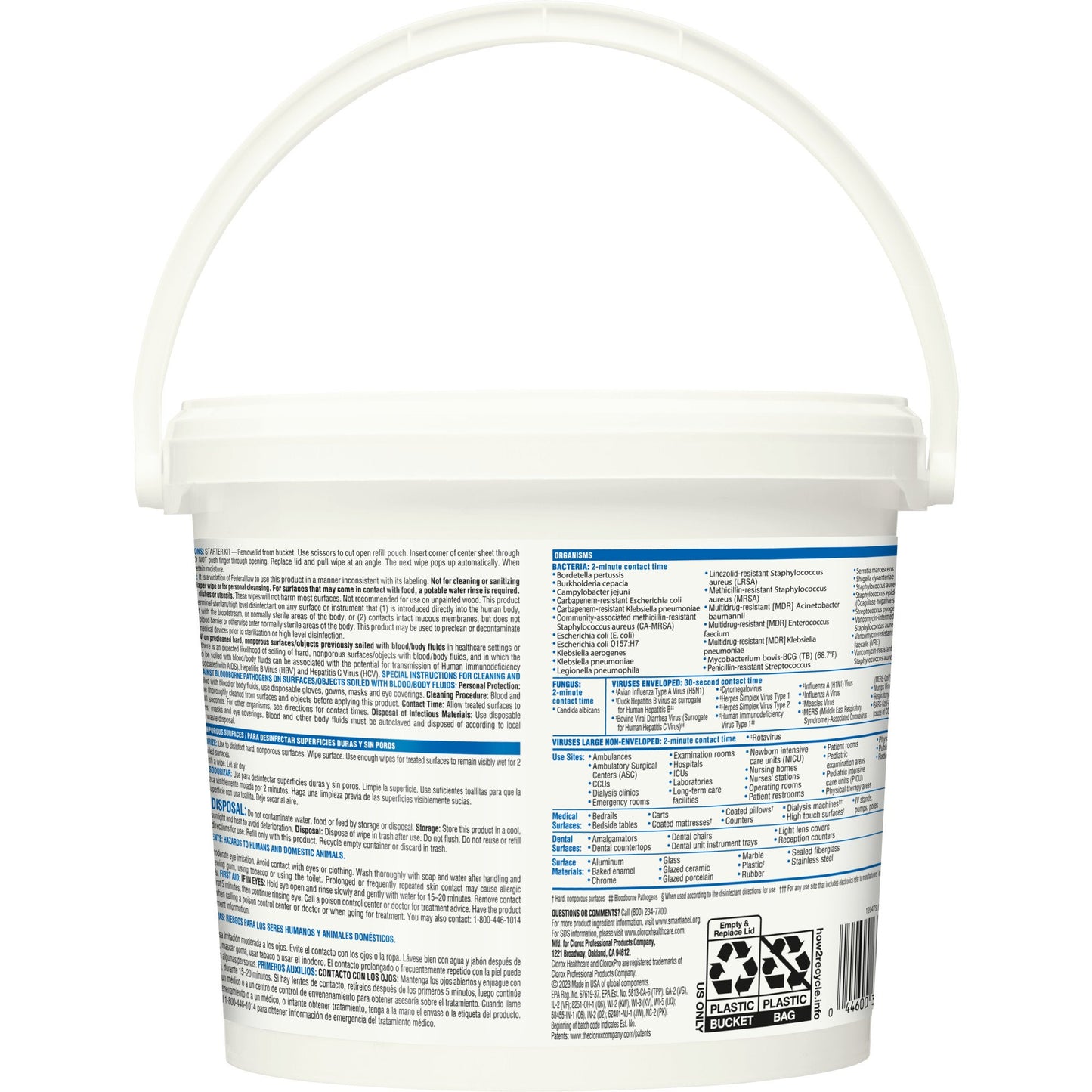 Clorox Healthcare® VersaSure™ Premoistened Quaternary Based Manual Pull Wipe 110 Count Pail Scented NonSterile (1110730_CS)