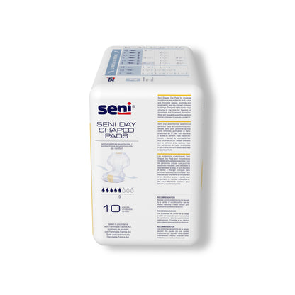 Seni® Shaped Day Pads Incontinence Liner 25 Inch Length Moderate Absorbency Super Absorbent Core One Size Fits Most (1223799_PK)