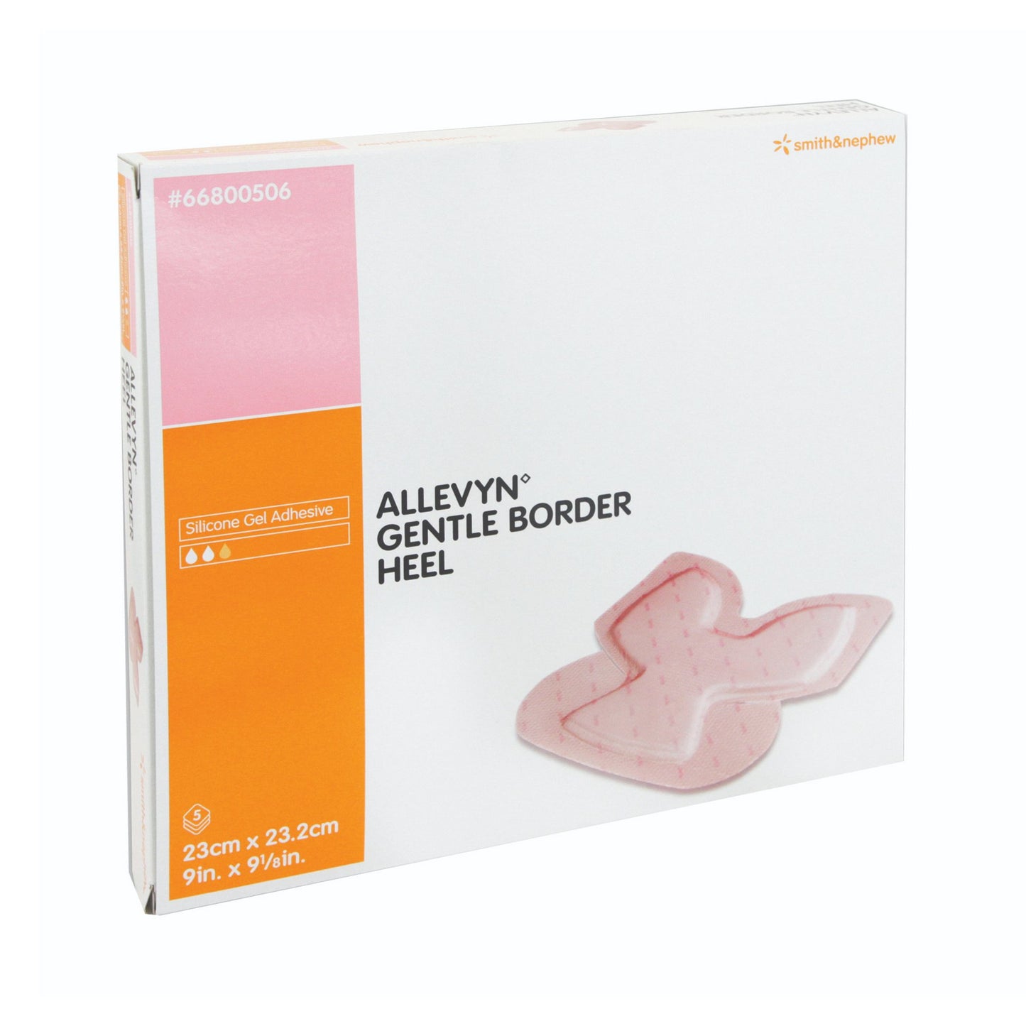 Allevyn Gentle Border Heel Foam Dressing 9 X 9-1/8 Inch With Border Film Backing Silicone Gel Adhesive Heel Sterile (729695_CS)