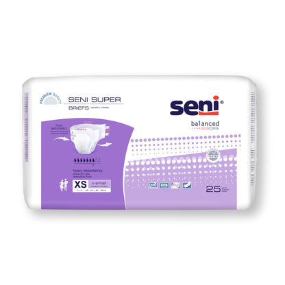 Seni® Super Unisex Adult Incontinence Brief X-Small Disposable Heavy Absorbency (1163833_CS)