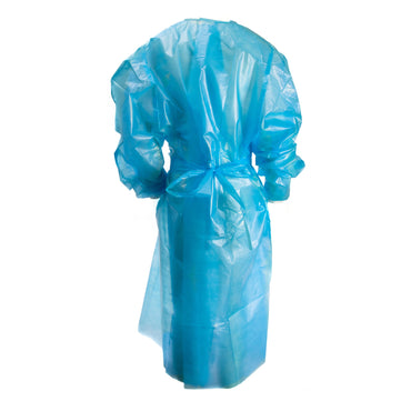 McKesson Chemotherapy Procedure Gown Large Blue NonSterile AAMI Level 2 / ASTM D6978 Disposable (1177928_CS)
