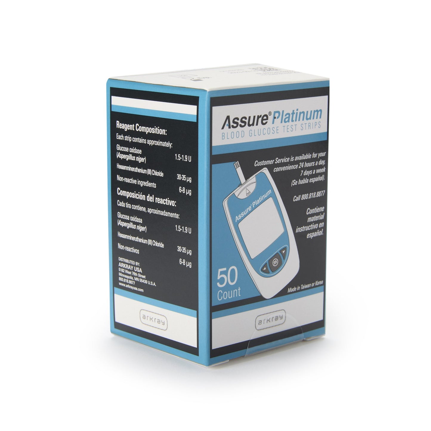 Assure® Platinum Blood Glucose Test Strips 50 Strips per Pack (718282_CS)