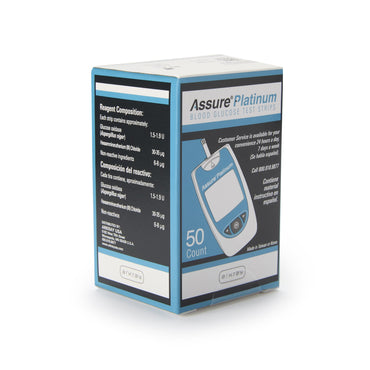 Assure® Platinum Blood Glucose Test Strips 50 Strips per Pack (718282_BX)