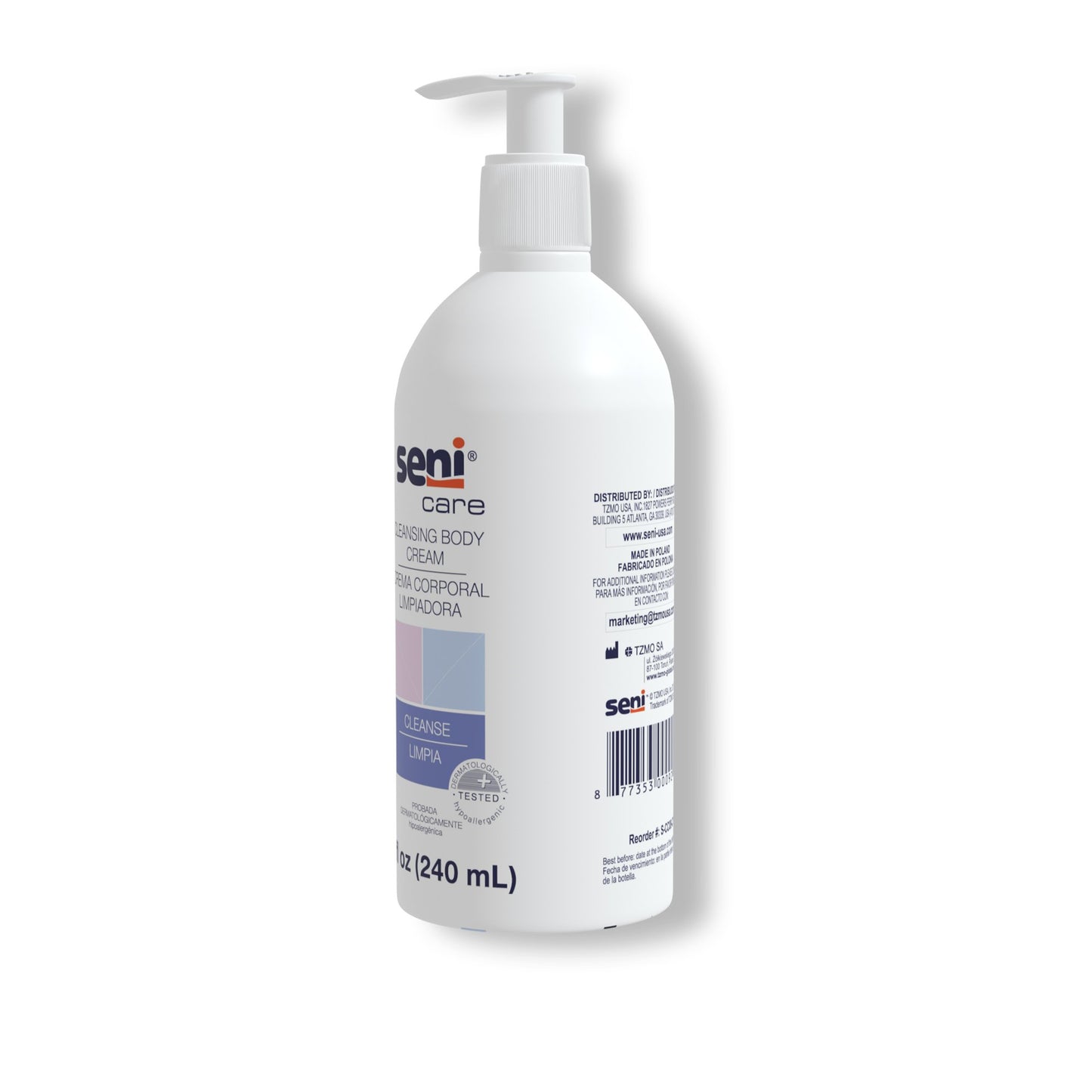 Seni® Care Rinse-Free Body Wash Cream 8 oz. Pump Bottle Light Scent (1163814_EA)