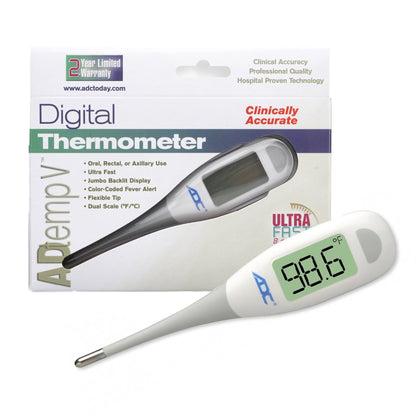 Adtemp™ Digital Stick Thermometer Oral / Rectal / Axillary Probe Handheld (1179865_EA)