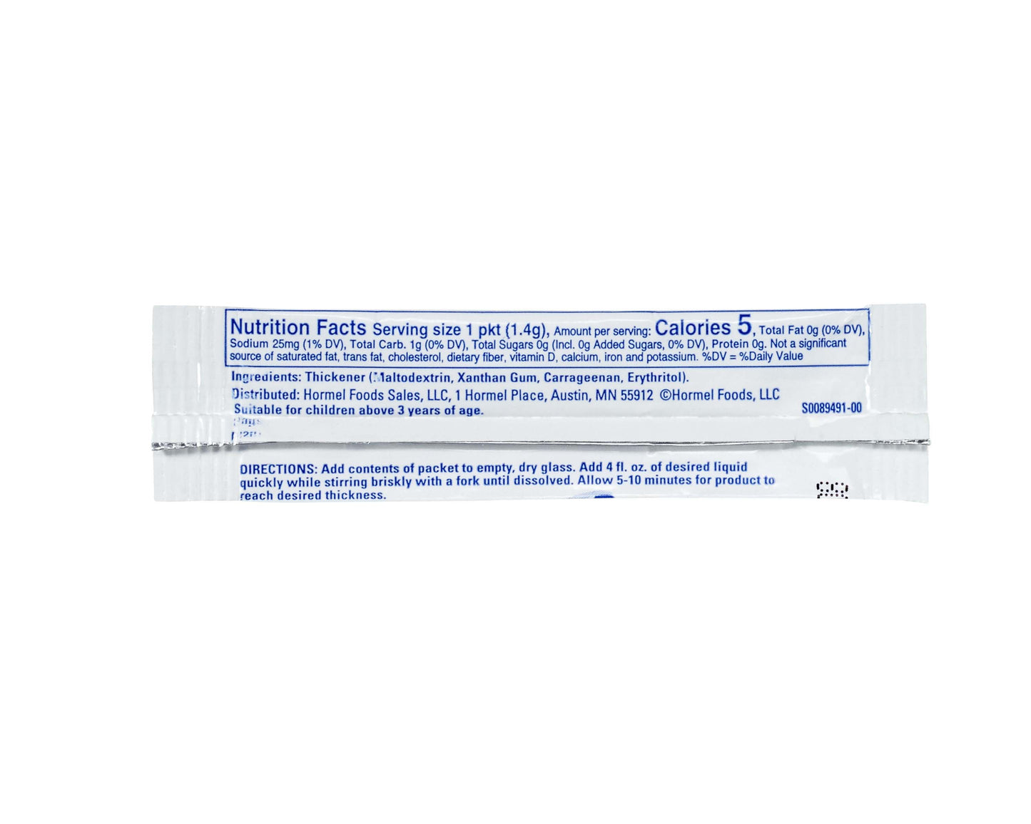 Thick & Easy® Clear Food and Beverage Thickener 1.4 Gram Individual Packet Unflavored Powder IDDSI Level 2 Mildly Thick (902206_CS)