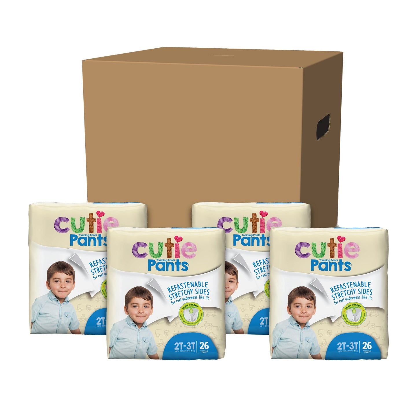 Cutie Pants® Male Toddler Training Pants Size 2T to 3T Disposable Heavy Absorbency (831574_BG)