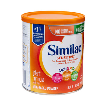 Similac Sensitive® Infant Formula Unflavored 12.5 oz. Can Powder Iron Lactose Sensitivity (746700_EA)
