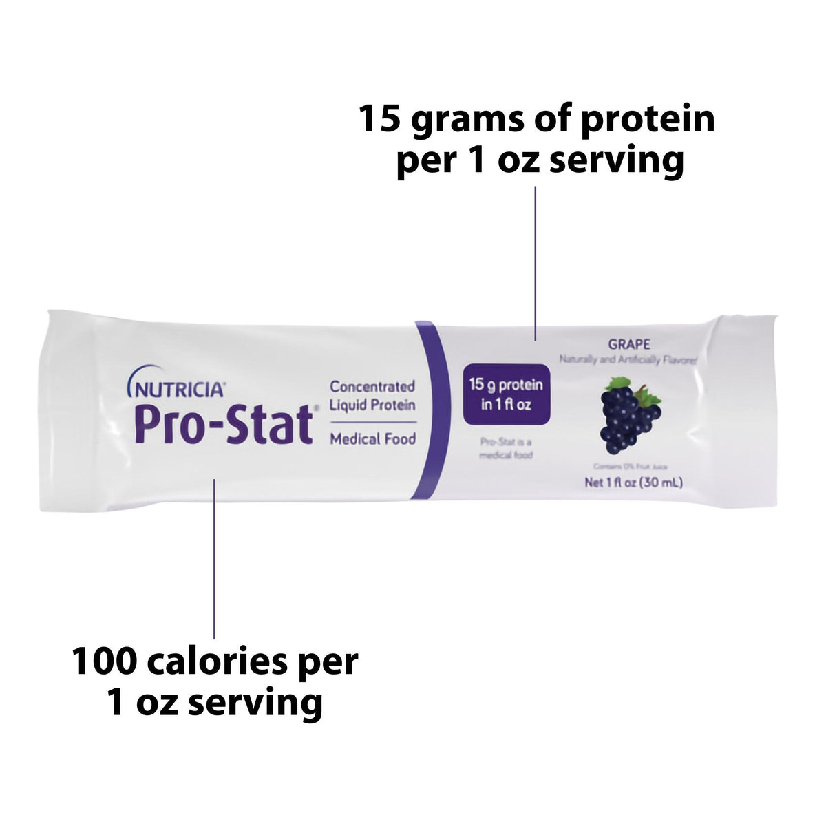 Pro Stat Active Pro-Stat® Oral Supplement Grape Flavor Liquid 1 oz. Individual Packet ...