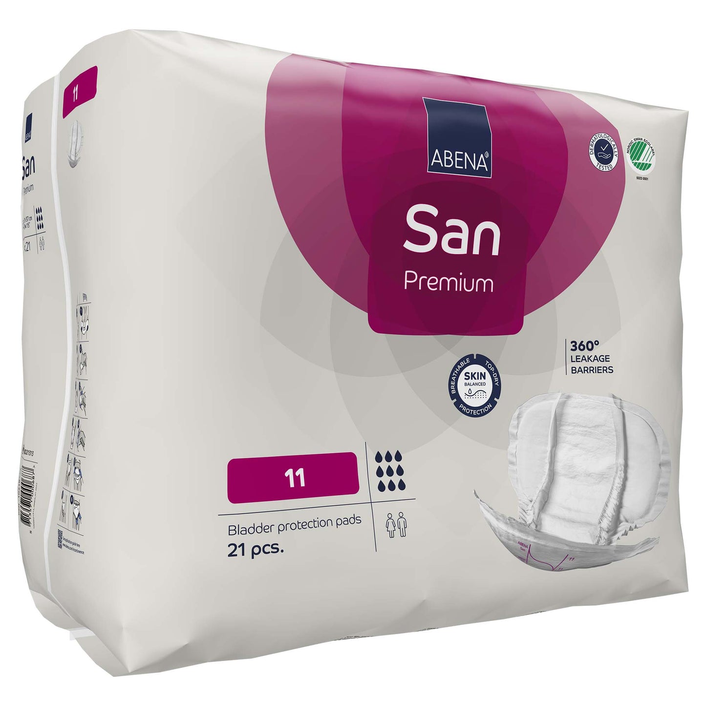 Abena® San Premium Incontinence Liner 14.5 X 28.7 Inch Heavy Absorbency Fluff / Polymer Core Size 11 (1218223_CS)