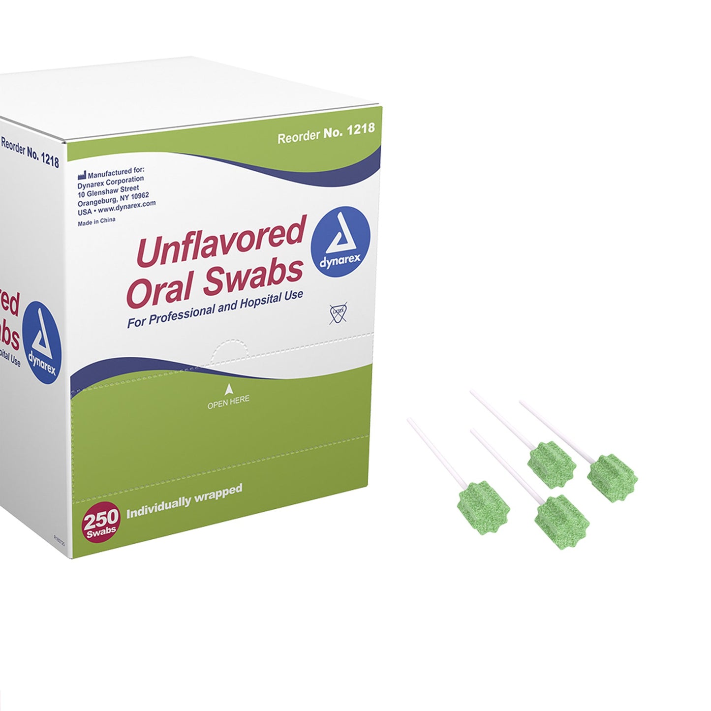 Dynarex® Oral Swab Untreated Foam Tip 1 per Pack (805965_BX)