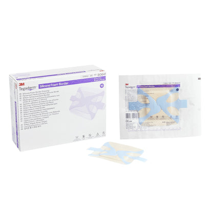 3M™ Tegaderm™ Foam Dressing 4 X 4 Inch With Border Film Backing Silicone Adhesive Square Sterile (842349_CS)