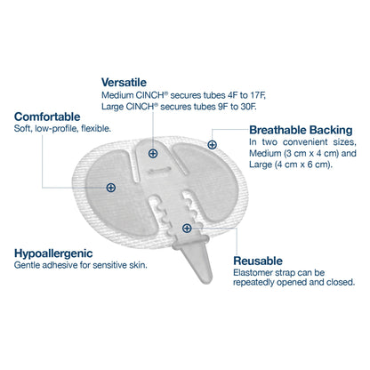 CINCH® Tube Securement Device Medium, 4 to 17 Fr., Silicone (1192941_EA)