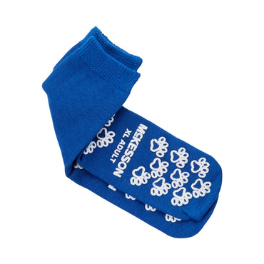 McKesson Terries™ Slipper Socks Unisex Adult X-Large Single Tread Single Patient Use Royal Blue (334875_CS)