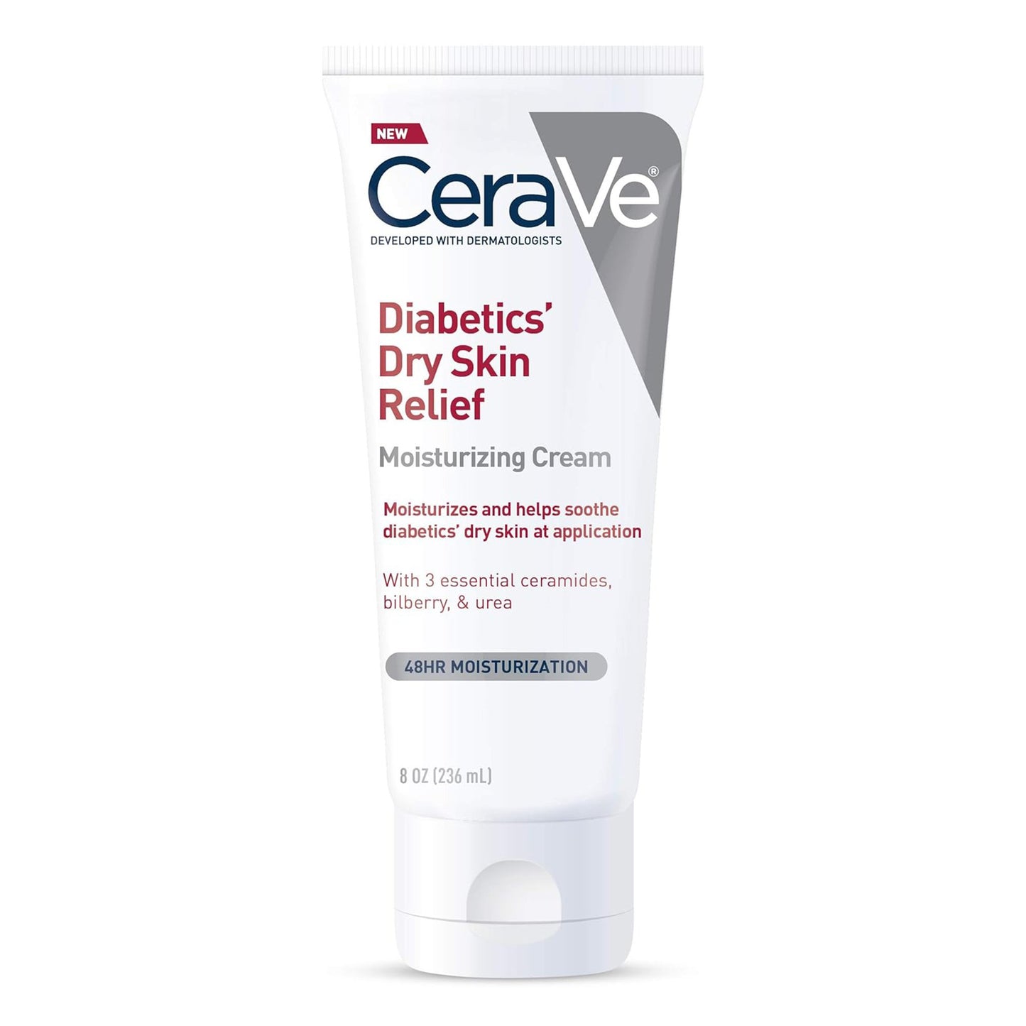 CeraVe® Diabetics' Dry Skin Relief Hand and Body Moisturizer 8 oz. Tube Unscented Cream (1253470_EA)