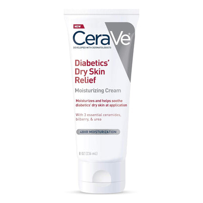 CeraVe® Diabetics' Dry Skin Relief Hand and Body Moisturizer 8 oz. Tube Unscented Cream (1253470_EA)
