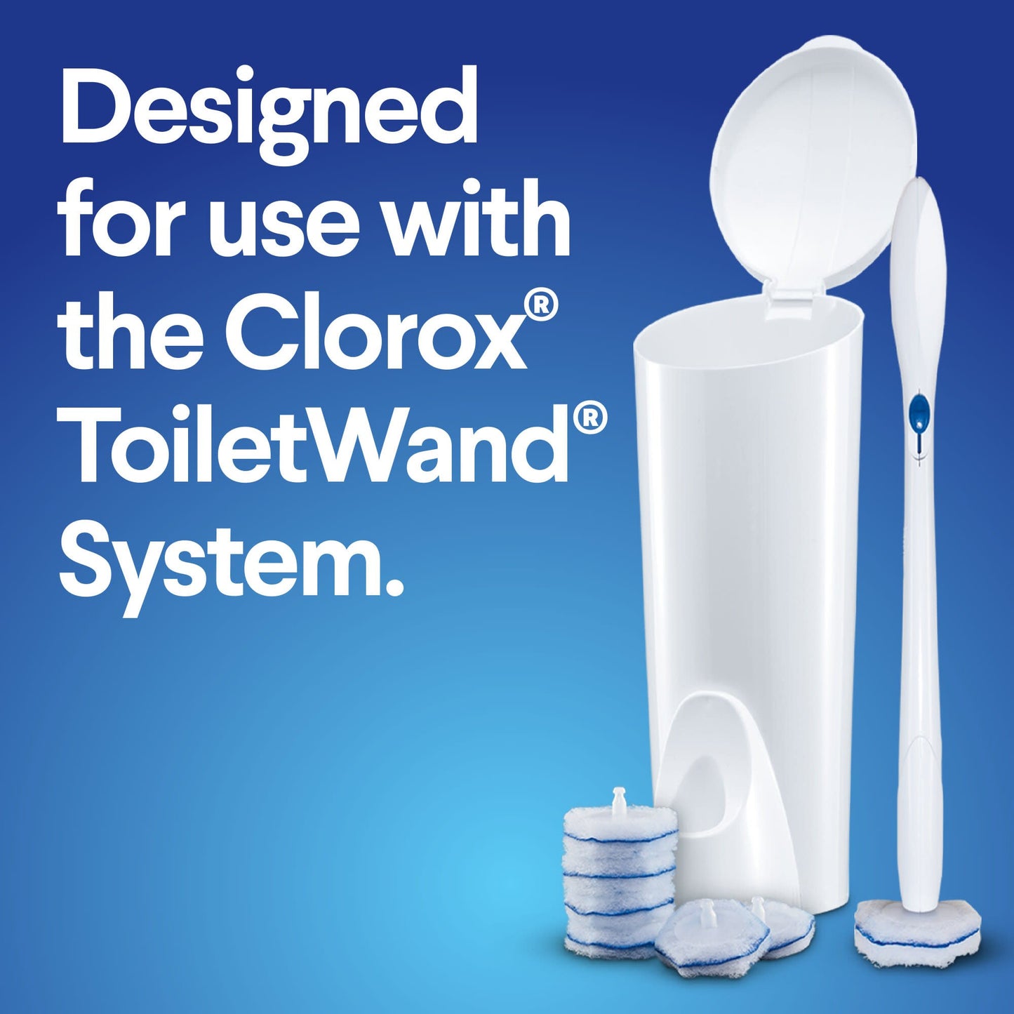 Clorox® Toilet Bowl Cleaner Disinfecting Refill Pads Blue / White, 3 Inch, Sponge Head (1223962_PK)