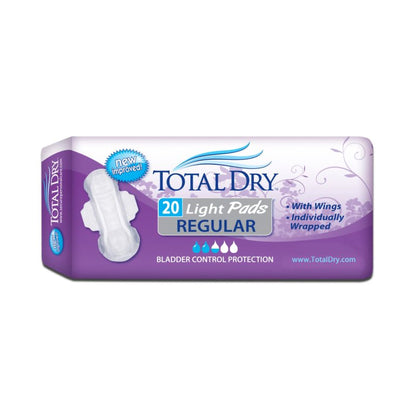 TotalDry™ Bladder Control Pad 11 Inch Length Moderate Absorbency Polymer Core Regular (975703_CS)