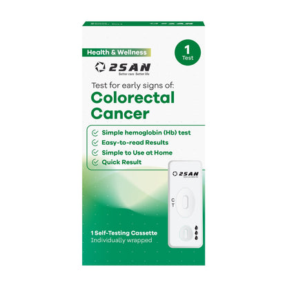2San Cancer Screening Test Kit Fecal Occult Blood Test (iFOB or FIT) 1 Test per Kit (24 Kits per Case) CLIA Waived (1254004_KT)