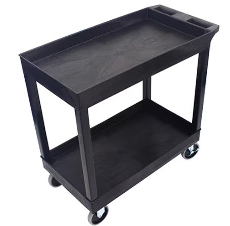 Impact® Two Shelf Utility Cart, 32"x18", Black, 1/Case (IMP7002IP)
