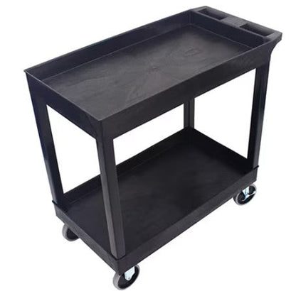 Impact® Two Shelf Utility Cart, 32"x18", Black, 1/Case (IMP7002IP)