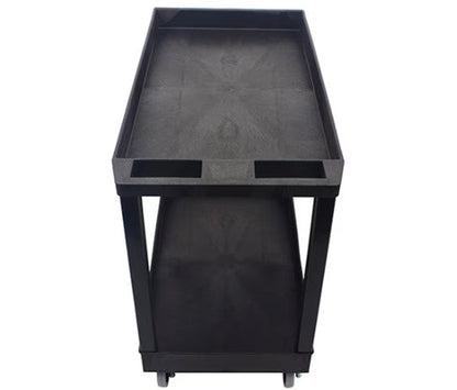 Impact® Two Shelf Utility Cart, 32"x18", Black, 1/Case (IMP7002IP)
